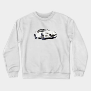 White Mazda MX-5 Car Crewneck Sweatshirt